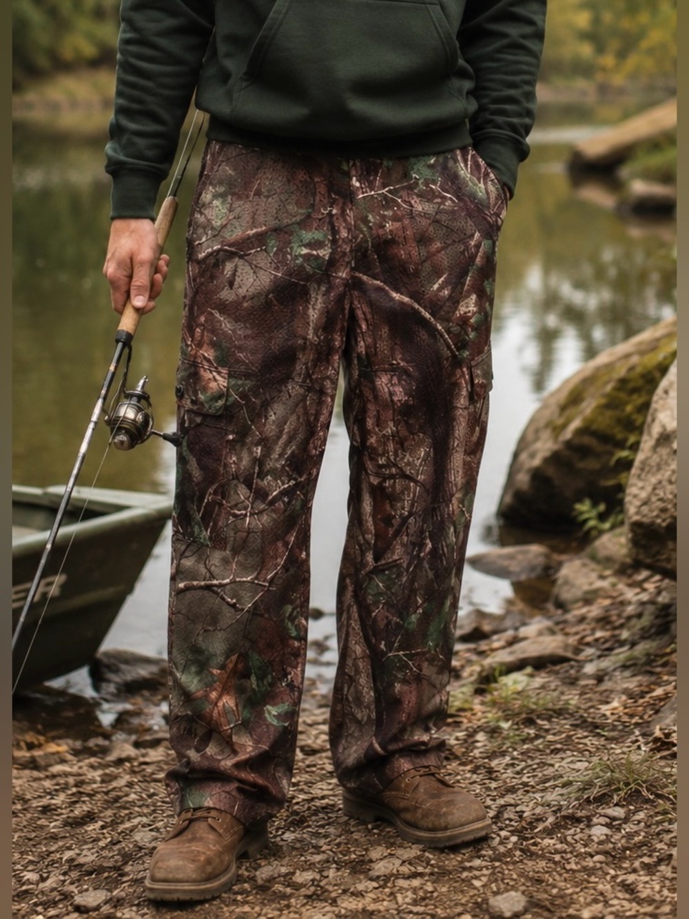 Men’s RedHead Camo Hunting Cargo Pants - Mesh - Lightweight - Adjustable Waist